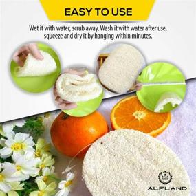 img 2 attached to 🧽 Premium Natural Dish Vegetable Loofah Sponge - 100% Organic Exfoliating Scrubber Pads for Effective Cleaning - Pack of 4