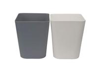 🗑️ feiupe 1.6 gallon compact trash can set for kitchen, office, bathroom - pack of 2, white and gray logo