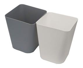 img 3 attached to 🗑️ Feiupe 1.6 Gallon Compact Trash Can Set for Kitchen, Office, Bathroom - Pack of 2, White and Gray