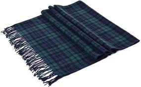 img 4 attached to Luxina Tartan Blanket Winter Pashmina Women's Accessories