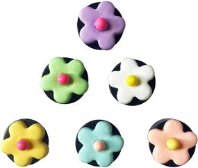 img 3 attached to Vibrant Flowers Car Air Vent Clips: Cute Daisy Car Interior Decoration Accessories for Girls & Women - Colorful Car Charm Air Freshener (Light)