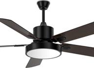 modern ceiling fan with lights, 52-inch reversible dc motor - black | ideal for company office, living room, bedroom, dining room | indoor ceiling fans by obabala company логотип