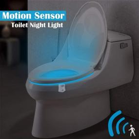 img 2 attached to 🚽 Oaker Toilet Light: Motion Sensor Multi-Colors Glow Bowl Light - Sleep Friendly & Practical Gift