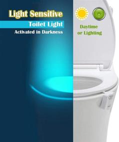 img 1 attached to 🚽 Oaker Toilet Light: Motion Sensor Multi-Colors Glow Bowl Light - Sleep Friendly & Practical Gift