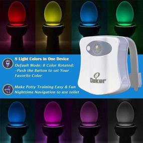 img 3 attached to 🚽 Oaker Toilet Light: Motion Sensor Multi-Colors Glow Bowl Light - Sleep Friendly & Practical Gift