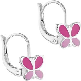 img 3 attached to 🦋 Girls' Jewelry: Sterling Silver Enamel Butterfly Earrings – Enhance SEO