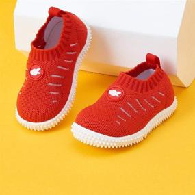 img 3 attached to Montaas Unisex Baby Shoes - First Walker Slip-On Sneakers for 9-24 Months