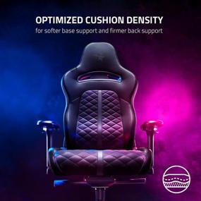 img 1 attached to 🎮 Enhanced Gaming Comfort with Razer Enki Chair - Lumbar Support - Density-Optimized Cushions - Dual-Textured, Eco-Friendly Leather - Reactive Seat Tilt &amp; 152-Degree Recline - Black