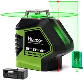 img 4 attached to 🔴 Huepar Self Leveling 360 Degree Horizontal 621CG: Precise and Versatile Laser Level for All Projects