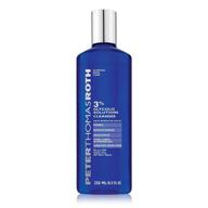 🧴 peter thomas roth exfoliating facial cleanser - 3% glycolic acid, enhanced for fine lines, wrinkles, uneven skin tone, pores, smoothness & radiance - 8.45 fl oz, light blue logo