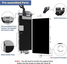 img 2 attached to 📲 Замена дисплея iPhone 6s Plus сенсорного ЖК-дисплея, сборка с цифровым стеклом Yodoit + инструмент, 5,5 дюймов (белый) - включена камера, домашняя кнопка, датчик приближения, динамик для наушников