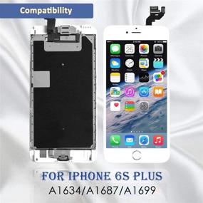 img 3 attached to 📲 Замена дисплея iPhone 6s Plus сенсорного ЖК-дисплея, сборка с цифровым стеклом Yodoit + инструмент, 5,5 дюймов (белый) - включена камера, домашняя кнопка, датчик приближения, динамик для наушников