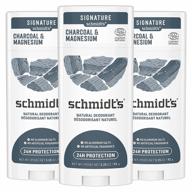 🌱 schmidt's charcoal + magnesium deodorant, certified cruelty free & vegan, 24-hour odor protection, 3-pack logo