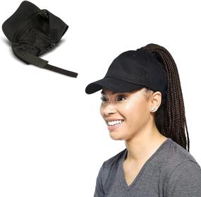 img 4 attached to 🧢 Stay Stylish and Cozy with our Satin Lined Baseball Hat for Women - Perfect for Curly, Natural Hair and Ponytails!