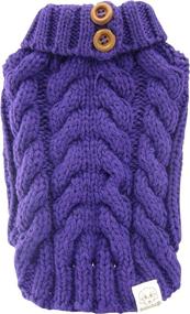 img 3 attached to FouFou Dog Sweater Purple Medium