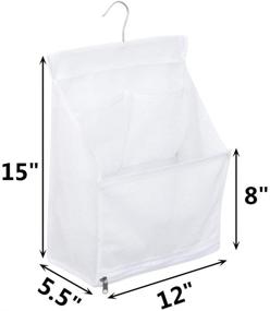 img 3 attached to ALYER Hanging Mesh Bath Toy Organizer Bag: Convenient Shower Storage Solution with Sturdy Hanger (White)