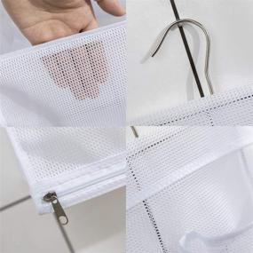 img 2 attached to ALYER Hanging Mesh Bath Toy Organizer Bag: Convenient Shower Storage Solution with Sturdy Hanger (White)