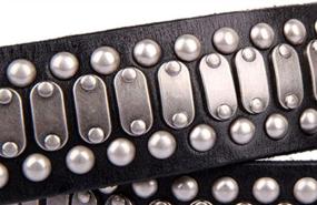 img 2 attached to 🤘 Edgy Punk Rock Studded Leather Black: Unleash Your Rebel Style