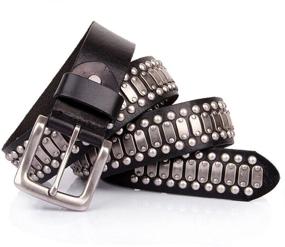 img 4 attached to 🤘 Edgy Punk Rock Studded Leather Black: Unleash Your Rebel Style