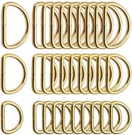 🔗 bronagrand 100pcs multi-purpose metal d rings: versatile hardware for diy bags, pet collars, and more - gold, 1/2 inch, 3/4 inch, and 1 inch options! logo