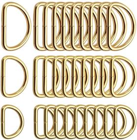 img 4 attached to 🔗 BronaGrand 100pcs Multi-Purpose Metal D Rings: Versatile Hardware for DIY Bags, Pet Collars, and More - Gold, 1/2 inch, 3/4 inch, and 1 inch options!