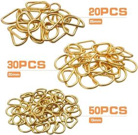 img 3 attached to 🔗 BronaGrand 100pcs Multi-Purpose Metal D Rings: Versatile Hardware for DIY Bags, Pet Collars, and More - Gold, 1/2 inch, 3/4 inch, and 1 inch options!