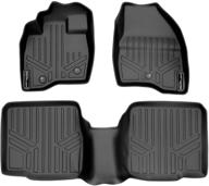 🚗 black max liner a0245/b0082 floor mats for 2017-2019 ford explorer (no 2nd row center console) logo