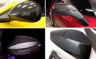 🚗 diyah 5d high gloss black carbon fiber vinyl wrap film for cars - bubble free air release, automotive decals - 1 ft x 5 ft logo