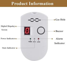 img 3 attached to High Sensitivity Natural Gas-Propane Detector for Home Kitchen - Propane Leak Alarm, Natural Gas Leak Detection - Light White