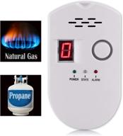 high sensitivity natural gas-propane detector for home kitchen - propane leak alarm, natural gas leak detection - light white logo