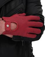 🧤 stylish men's maroon leather biker gloves: a sleek accessory for motorcycle enthusiasts logo