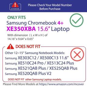 img 3 attached to 💻 Clear mCover Hard Shell Case for 2020 15.6'' Samsung ChromeBook 4+ XE350XBA Series Laptop - Improved SEO
