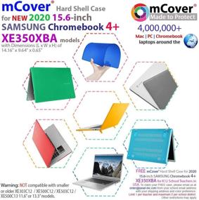 img 1 attached to 💻 Clear mCover Hard Shell Case for 2020 15.6'' Samsung ChromeBook 4+ XE350XBA Series Laptop - Improved SEO