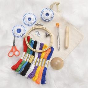 img 1 attached to 🧵 The Ultimate Visible Mending Kit - Darning and Embroidery to Fix and Personalize Clothing and Fabric Items - 9 Piece Handcrafting Set for Needlework and Craft Supplies - Accessorize and Repair with Ease.