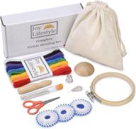 🧵 the ultimate visible mending kit - darning and embroidery to fix and personalize clothing and fabric items - 9 piece handcrafting set for needlework and craft supplies - accessorize and repair with ease. logo