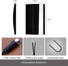 img 1 attached to 📻 Enhanced Indoor Digital Amplified AM/FM Radio Antenna for Universal Stereo Radio Audio Signals RF Broadcast Receiver (2020 Newest)