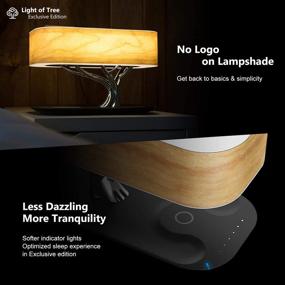 img 3 attached to 🔦 Настольная лампа Ampulla Masdio с Bluetooth-динамиком, беспроводной зарядкой и плавной регулировкой яркости – настольная лампа со спящим режимом