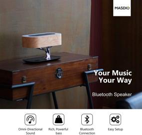 img 1 attached to 🔦 Настольная лампа Ampulla Masdio с Bluetooth-динамиком, беспроводной зарядкой и плавной регулировкой яркости – настольная лампа со спящим режимом