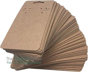 img 1 attached to 📦 Набор из 100 шт. 2x4 дюйма (5cmx10cm) Крафт-бумага Карточки для подвески на шее и серьги для украшения ювелирных изделий от The Display Guys.