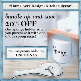 img 2 attached to White Ceramic Spoon Rest for Kitchen Counter & Stove Top by Home Acre Designs - Multipurpose Spoon Holder for Cooking & Counter Protection - Must-Have Kitchen Gadgets for Optimal Organization