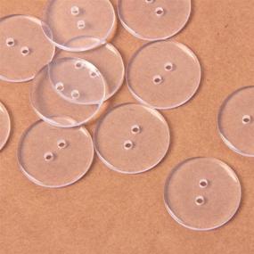 img 1 attached to 🧵 YalansmaiP 200 Pcs 1 Inch Clear Resin Buttons - Round, Flatback, Transparent - Ideal for Sewing Crafts