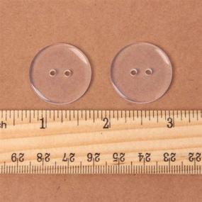 img 3 attached to 🧵 YalansmaiP 200 Pcs 1 Inch Clear Resin Buttons - Round, Flatback, Transparent - Ideal for Sewing Crafts