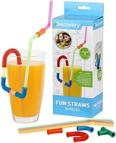 img 1 attached to 🔧 80 Piece Silly Construction Set for Kids with Various Sized Straws and Connectors, in Multicolor