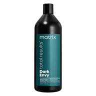 🌿 matrix total results dark envy color-depositing green shampoo: neutralize red undertones, enhance dark hair with a cool, glossy finish logo