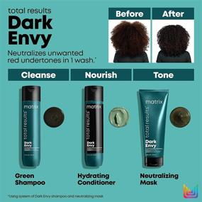 img 1 attached to 🌿 Matrix Total Results Dark Envy Color-Depositing Green Shampoo: Neutralize Red Undertones, Enhance Dark Hair with a Cool, Glossy Finish