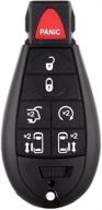 🔑 eccpp key fob replacement - shell case for uncut keyless entry remote (08-14 chrysler 300/dodge journey grand caravan/jeep commander grand cherokee/volkswagen routan) - m3n5wy783x iyz-c01c logo