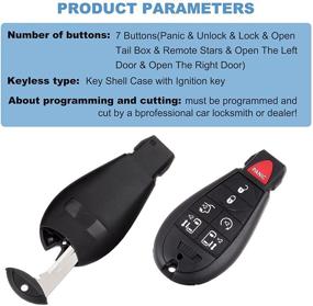 img 2 attached to 🔑 ECCPP Key Fob Replacement - Shell Case for Uncut Keyless Entry Remote (08-14 Chrysler 300/Dodge Journey Grand Caravan/Jeep Commander Grand Cherokee/Volkswagen Routan) - M3N5WY783X IYZ-C01C