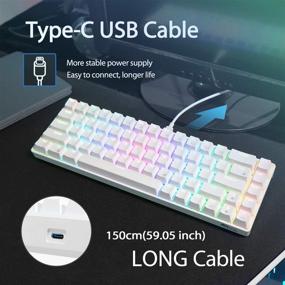 img 1 attached to 🔒 RK ROYAL KLUDGE RK68 (RK855) Wired 65% Mechanical Keyboard: Compact Layout, RGB Backlit, Hot Swappable, Brown Switches