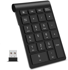 img 4 attached to 💻 Upgraded Wireless Number Pad - Acedada 22 Keys Portable 2.4GHz Numeric Keypad for Laptop, PC, Surface Pro - Black