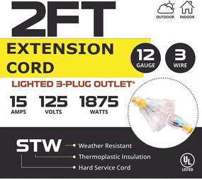 img 3 attached to AizzKry Extension Splitter 3 Outlet Outdoor